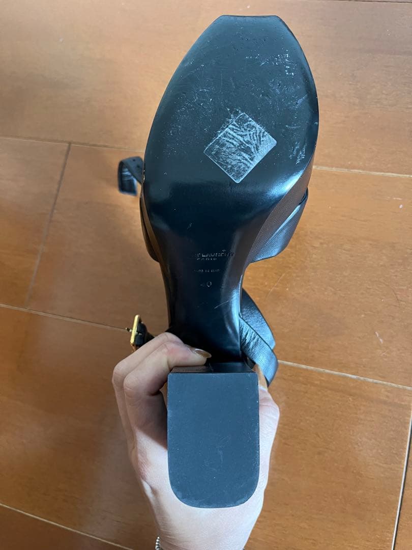 大特価❗️SAINT LAURENT ブラック プラットフォームサンダル