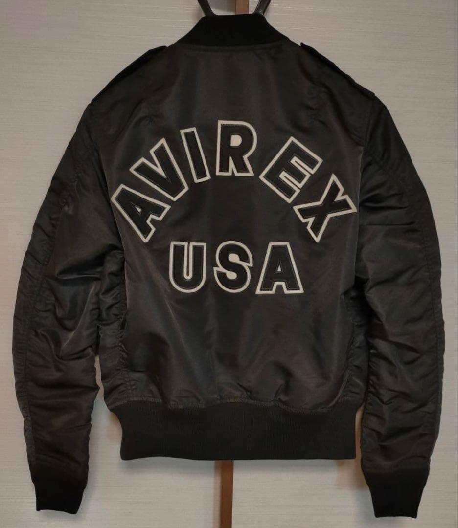 AVIREX ブラック MA-1 フライトジャケット