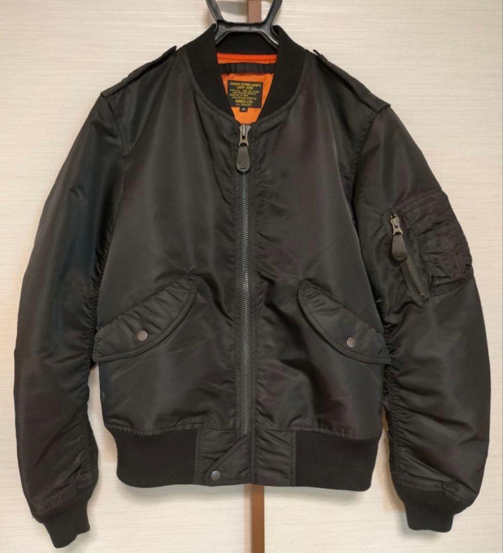 AVIREX ブラック MA-1 フライトジャケット