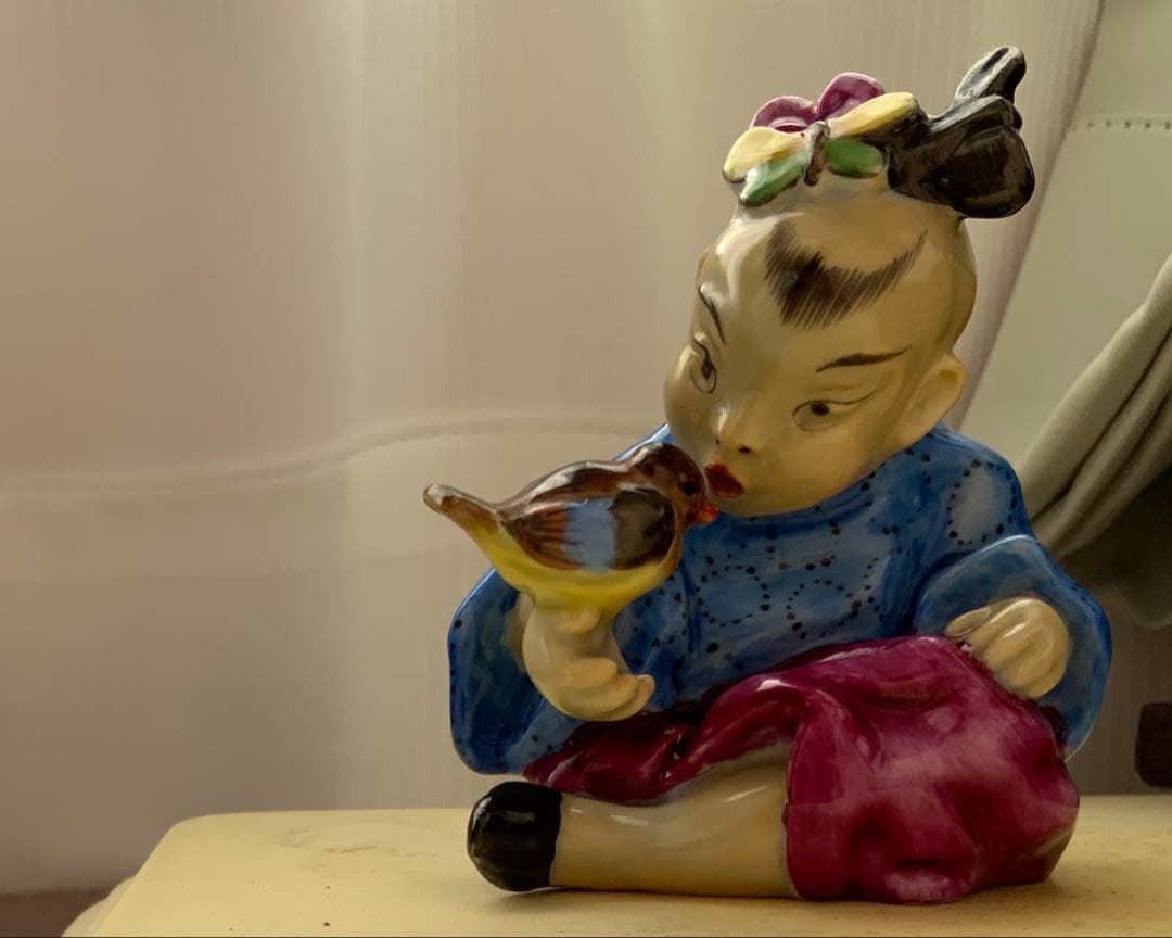 中古　美品　ヘレンド　置物　陶器　チャイナ　中国人形