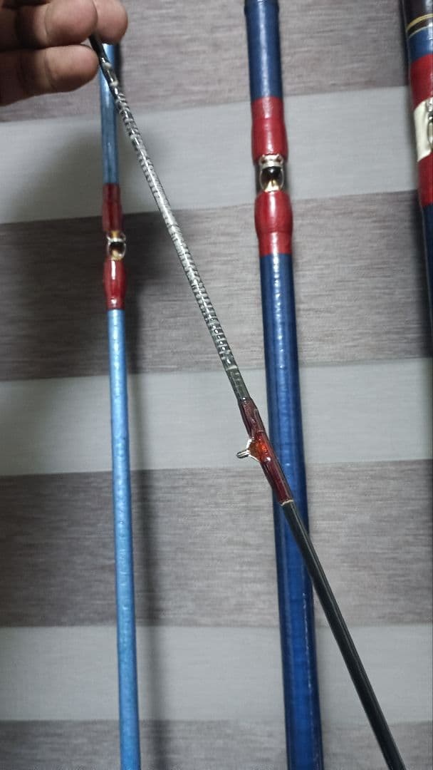 NFTスーパーボロン極翔石鯛525！4本継ぎ石鯛竿改造品