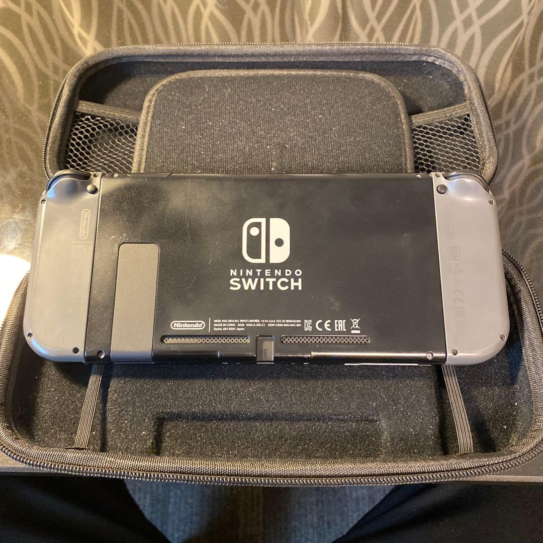 【液晶不備あり】Nintendo Switch グレー ケース付き
