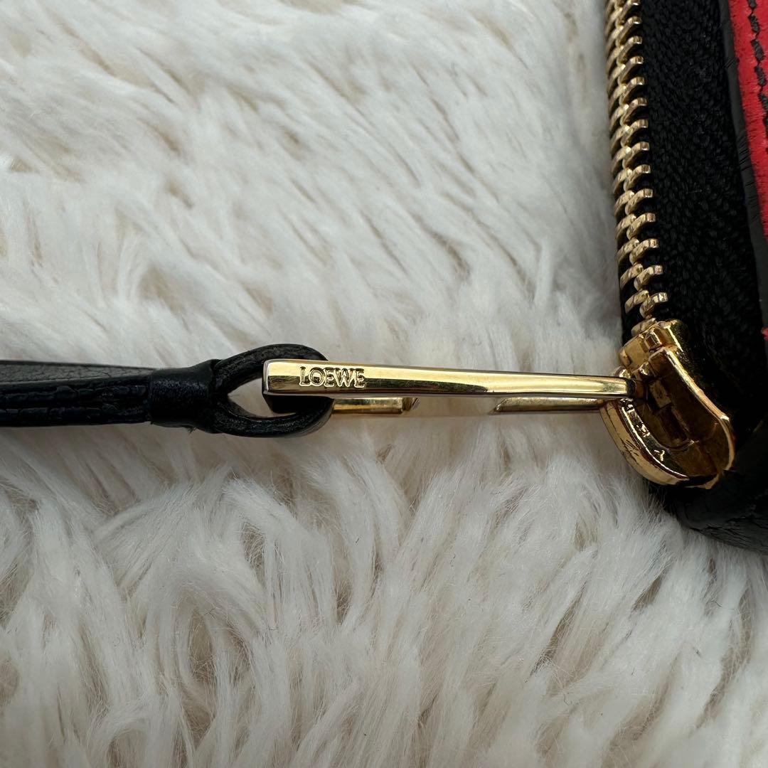 美品✨ロエベ　長財布　ラウンドジップ　パズル　アナグラム　マルチカラー　レザー