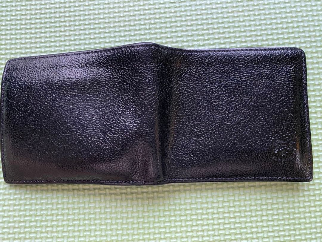 イル　ビゾンテ　レザー 二つ折り財布 黒