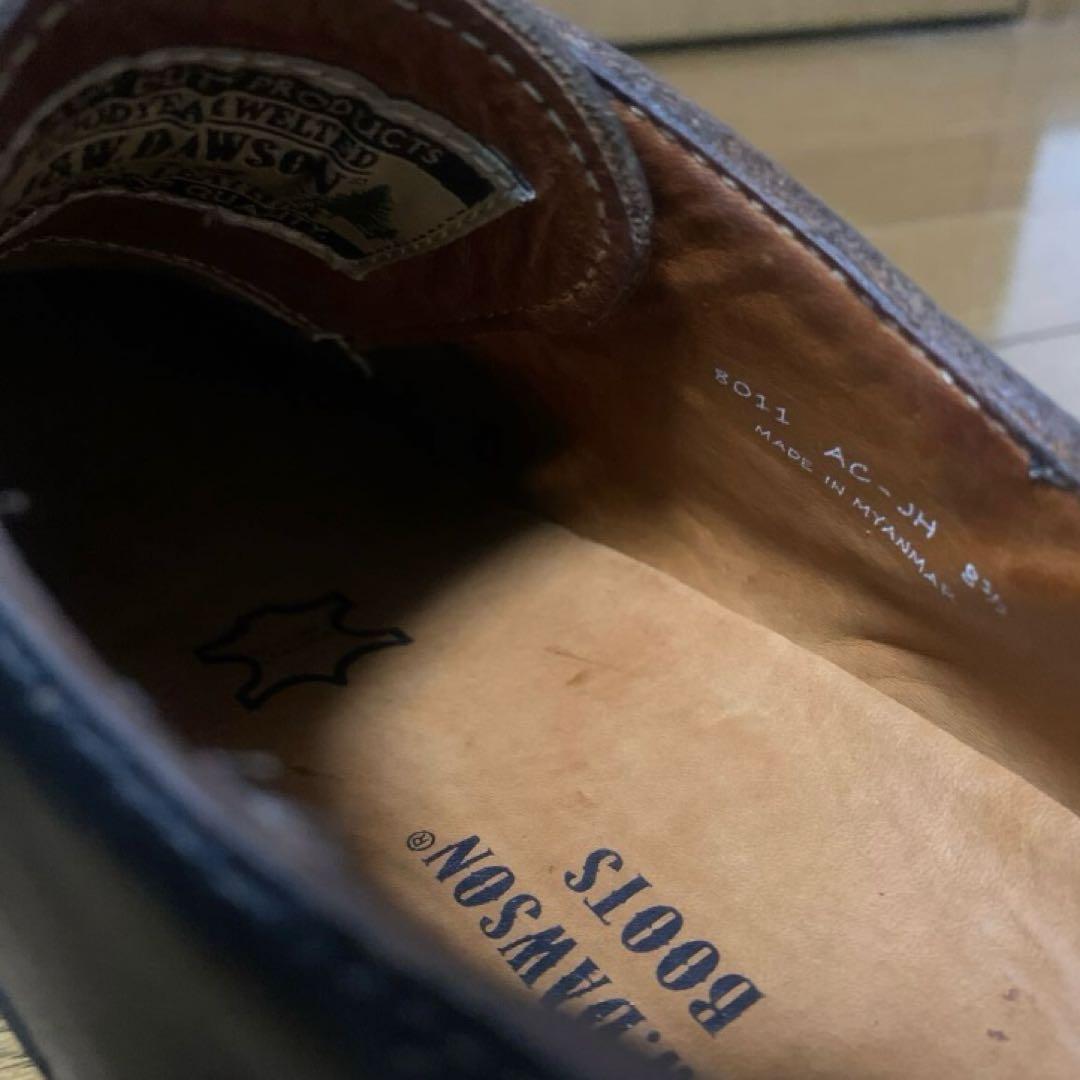 タ*ヤ様 J&W DAWSON/革靴/ビブラムソール サイズ8 1/2 黒色