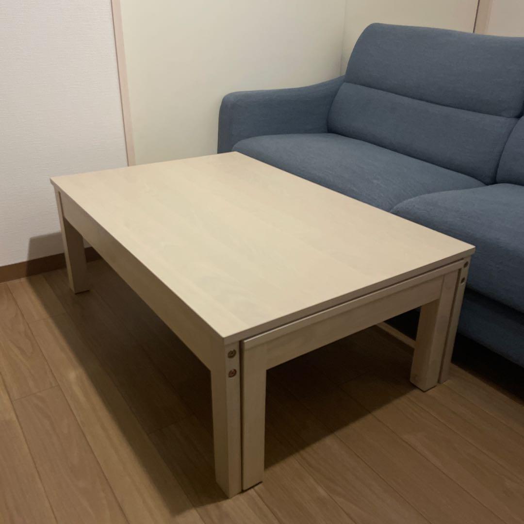 ニトリ　幅が自在に変えられる伸長式テーブル (幅100-180cm)ホワイト