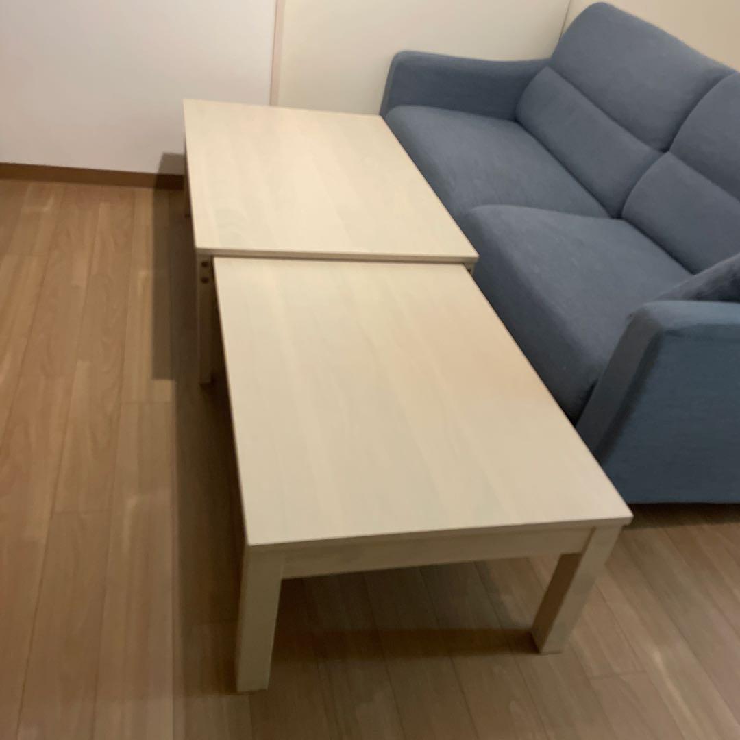 ニトリ　幅が自在に変えられる伸長式テーブル (幅100-180cm)ホワイト