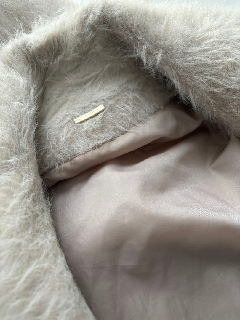 SNIDELシャギーコクーンコート ベージュsize0