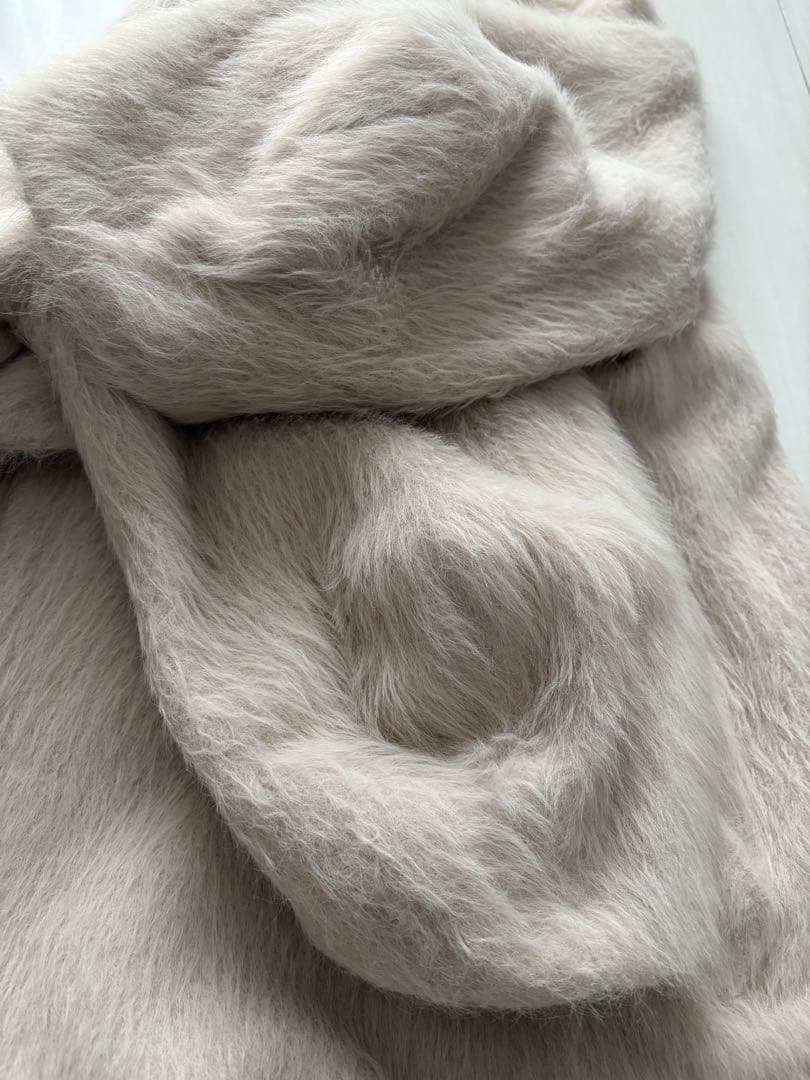 SNIDELシャギーコクーンコート ベージュsize0