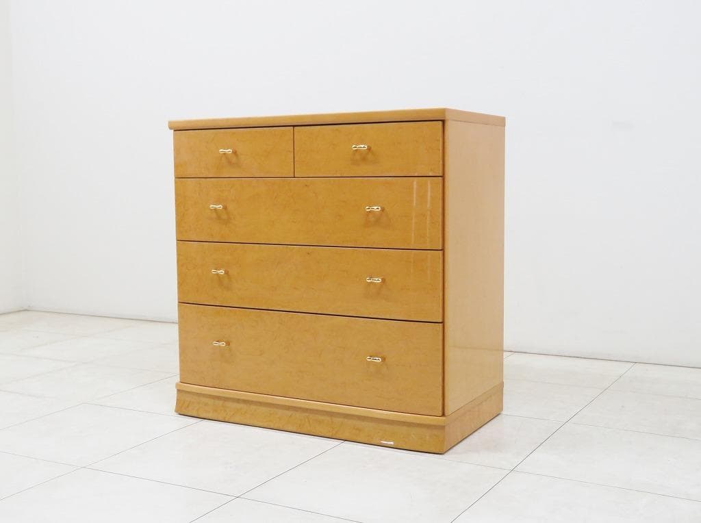 ノンナ様 高級■松岡家具■バーズアイメープル チェスト■箪笥 タンス ■IDC②