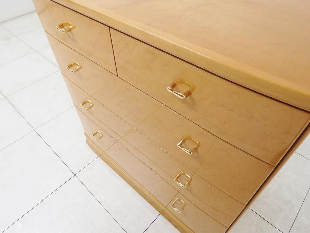 ノンナ様 高級■松岡家具■バーズアイメープル チェスト■箪笥 タンス ■IDC②
