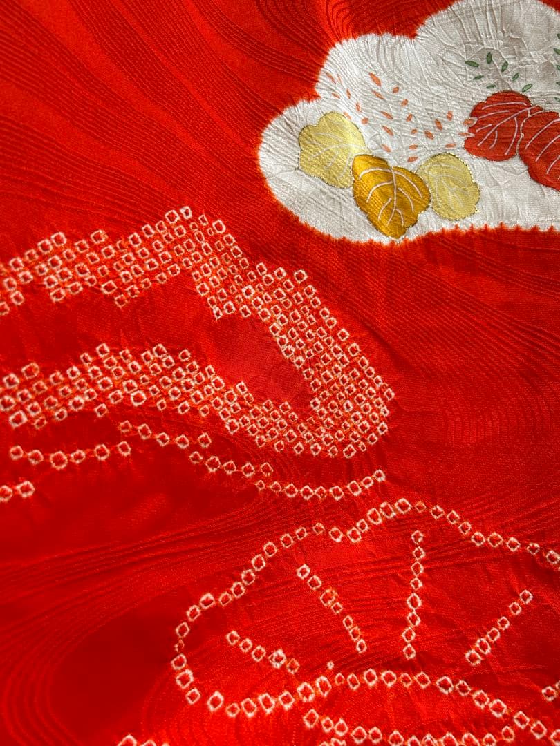 7歳　七五三　絞り　正絹着物　古典柄　帯　帯揚げ　帯締め　しごきセット