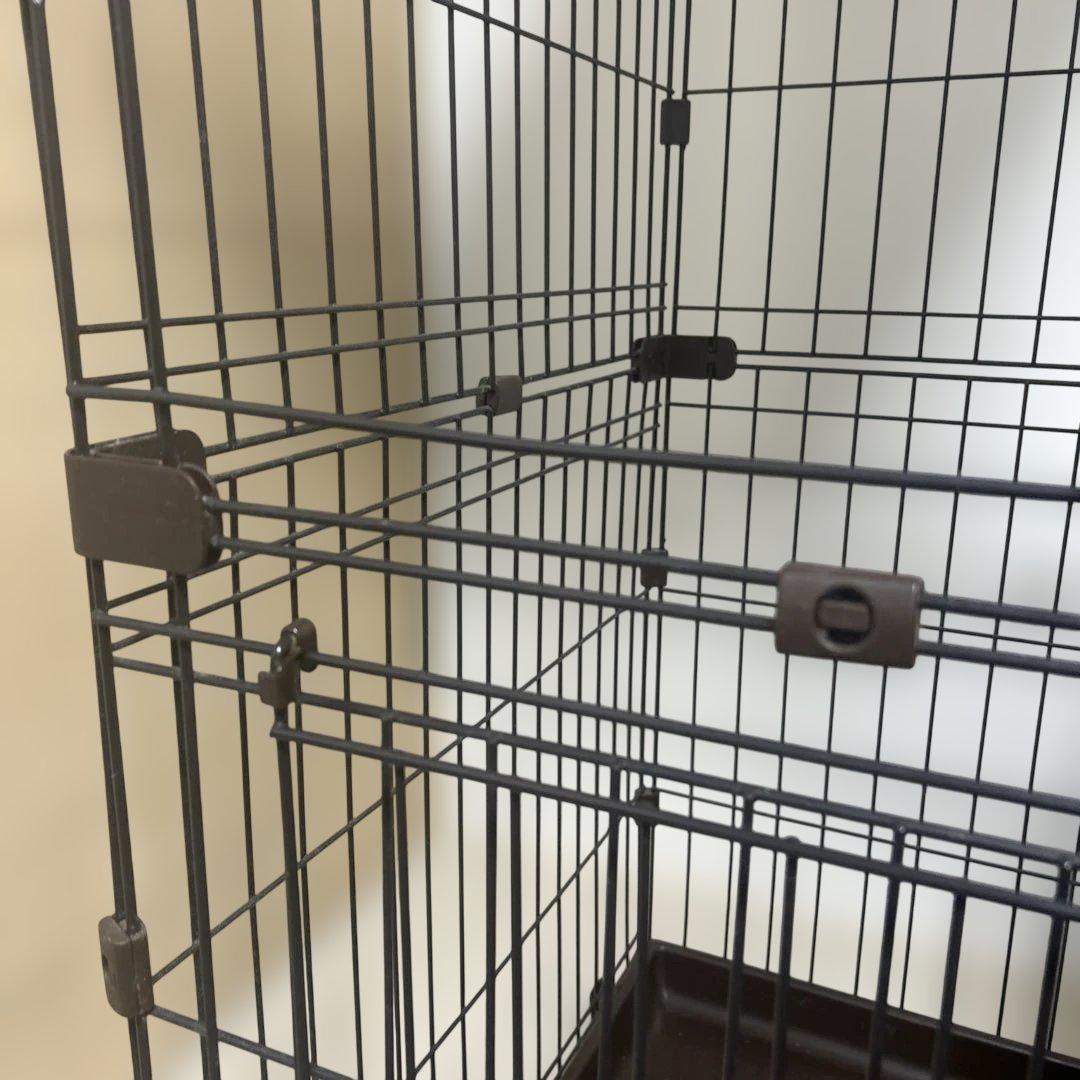 アイリスオーヤマ　コンビネーションサークル　3段　棚付き　キャットケージ　犬猫用