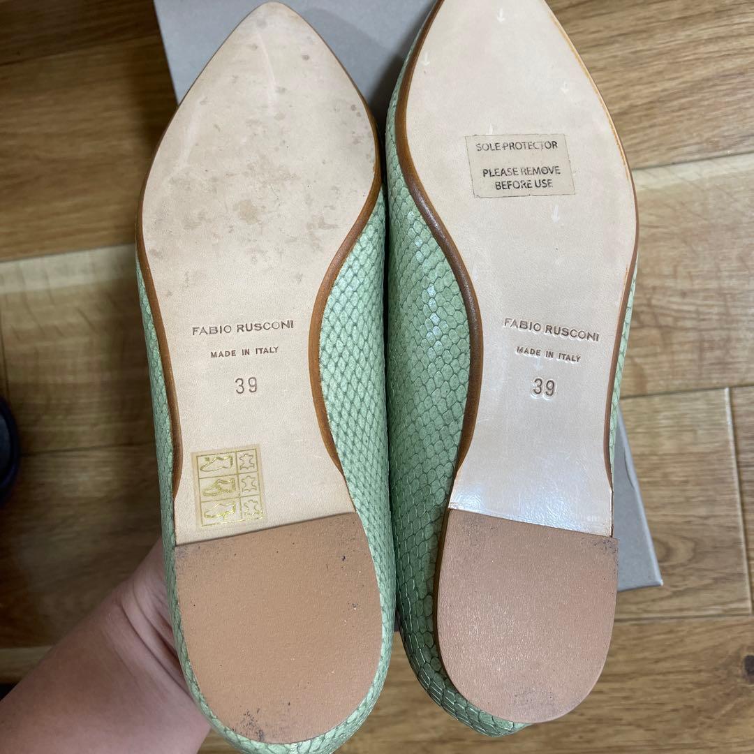 FABIO RUSCONI ファビオルスコーニ　パンプス　グリーン　39