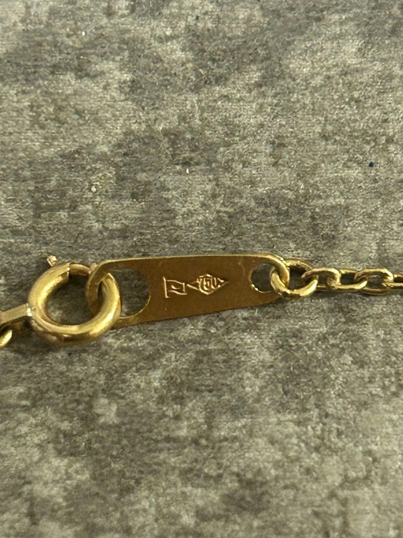 金　ゴールド ネックレス　750 刻印