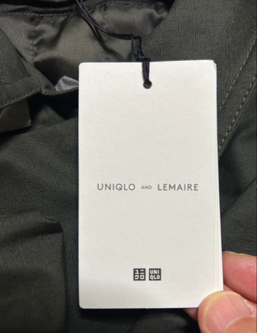 新品未使用品UNIQLO AND LEMAIRE フーテッドコートダークグリーン