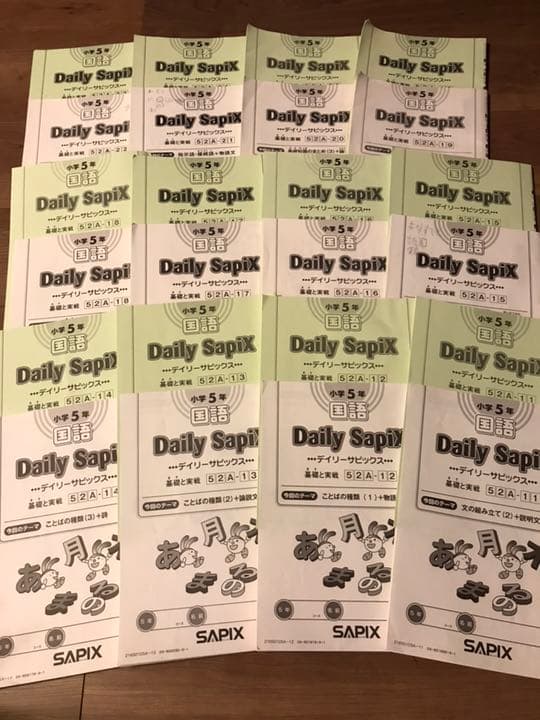 本日のみ大幅お値下げ　SAPIX 国語 5年 デイリーサピックス 1~37