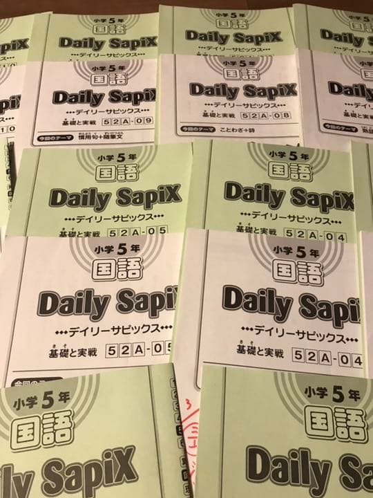 本日のみ大幅お値下げ　SAPIX 国語 5年 デイリーサピックス 1~37