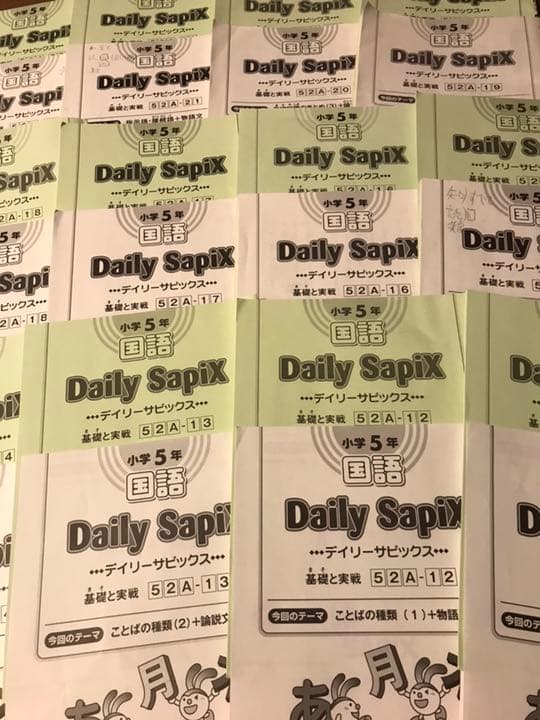 本日のみ大幅お値下げ　SAPIX 国語 5年 デイリーサピックス 1~37