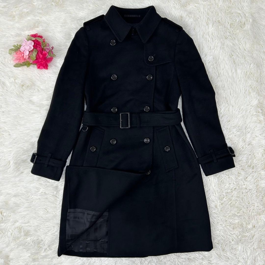 【極美品/L】バーバリーロンドン チェスターコート カシミヤ混 Aライン ノバ