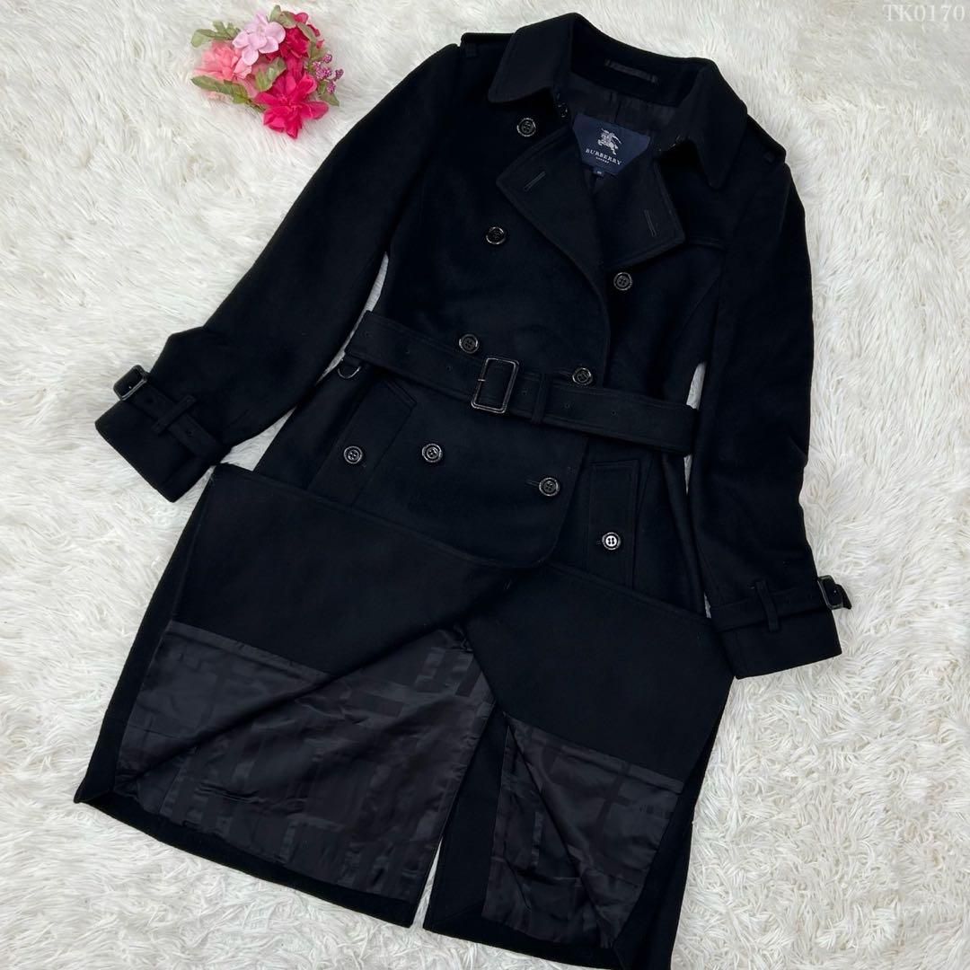 【極美品/L】バーバリーロンドン チェスターコート カシミヤ混 Aライン ノバ