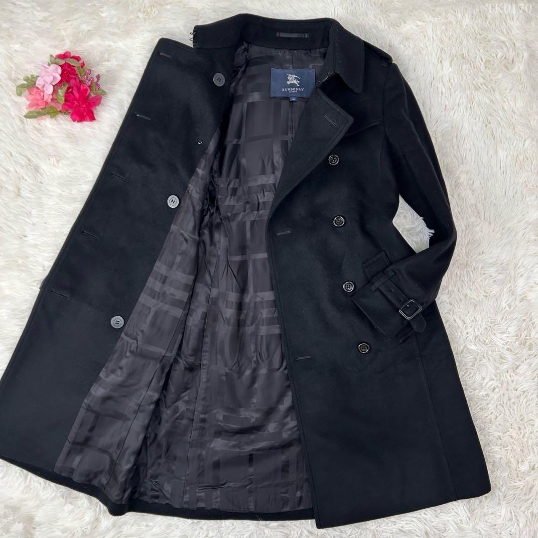 【極美品/L】バーバリーロンドン チェスターコート カシミヤ混 Aライン ノバ