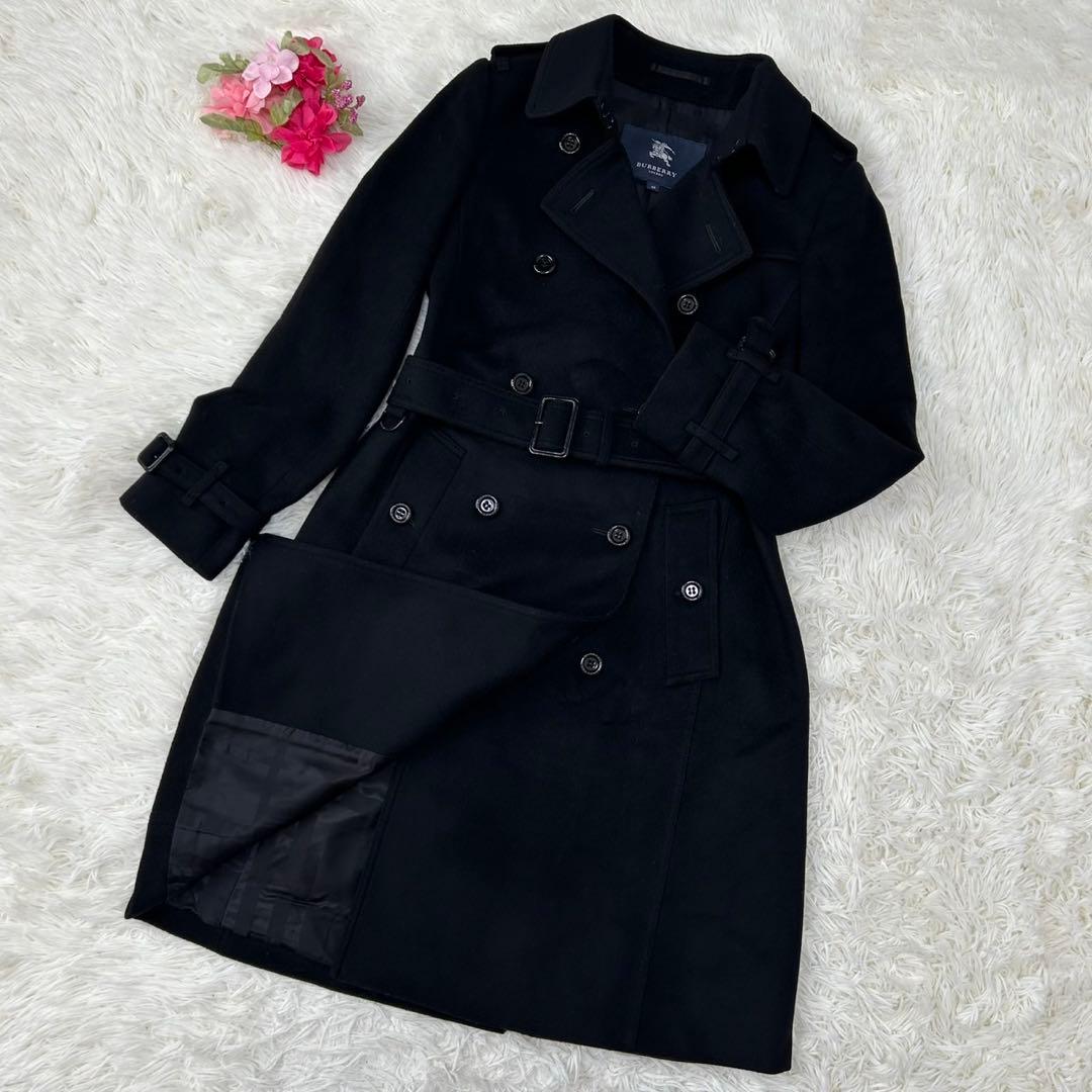 【極美品/L】バーバリーロンドン チェスターコート カシミヤ混 Aライン ノバ