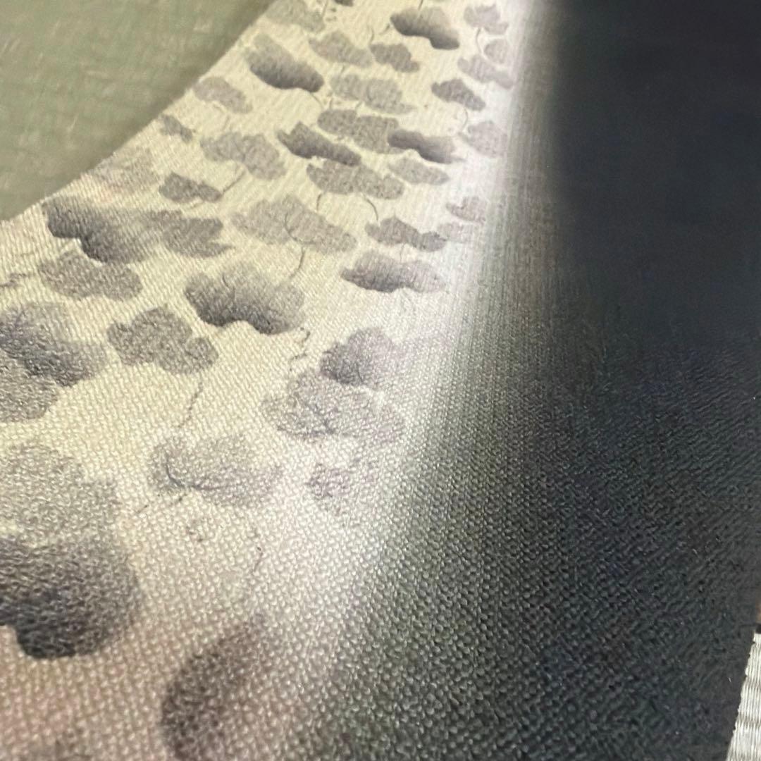 Aなるなるページ　正絹　西陣織　紬　全通袋帯《ツートンカラー葉模様》