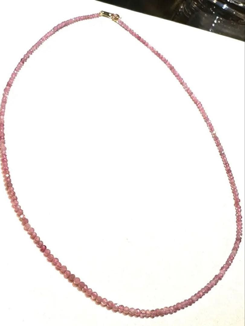 K18 ピンクトルマリンネックレス