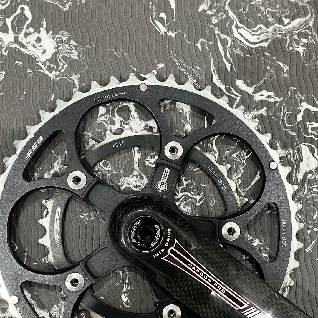 FSA Carbon Pro クランクセット 170mm 50/34T ISIS