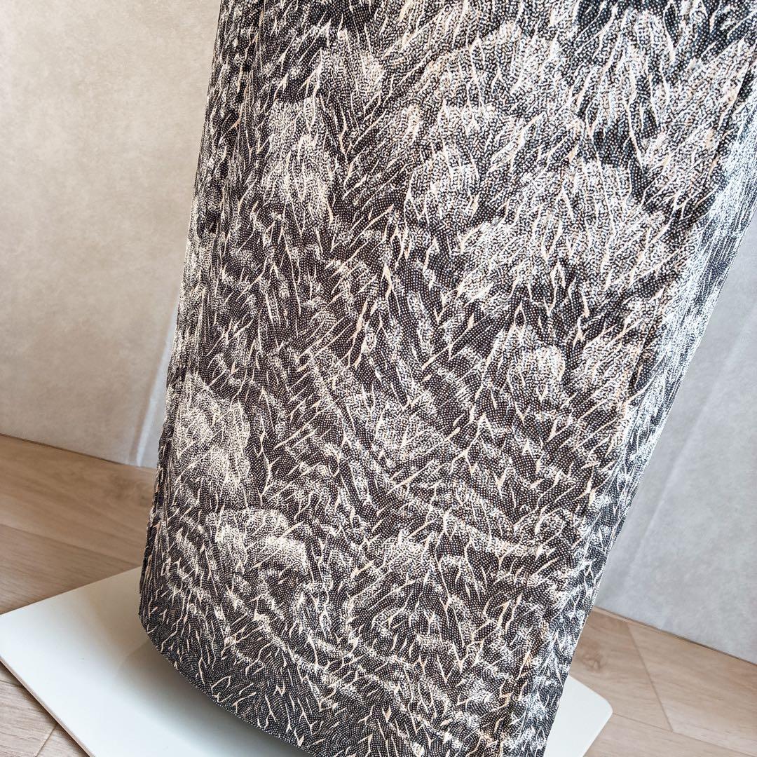 〈長襦袢➕〉訪問着　フルセット　着物　正絹　保津川下り　渋　パールトーン　J8