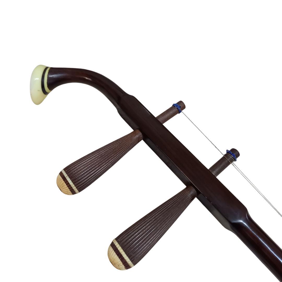 即日配送★ 中国楽器 二胡 胡弓 虎丘 六角胴 蛇皮 ハードケース付き