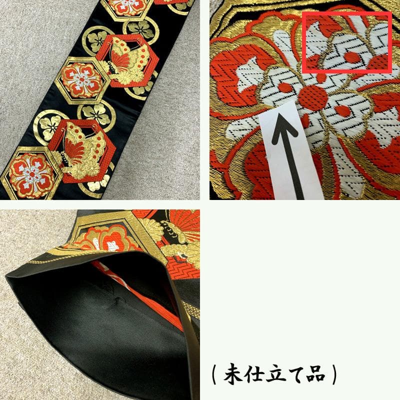 504ag67□七五三 七歳 女児 着物&袋帯 総絞り風 金彩 鴛鴦□状態良好