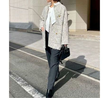 GIOLICAツイード BIGジャケット 日本製