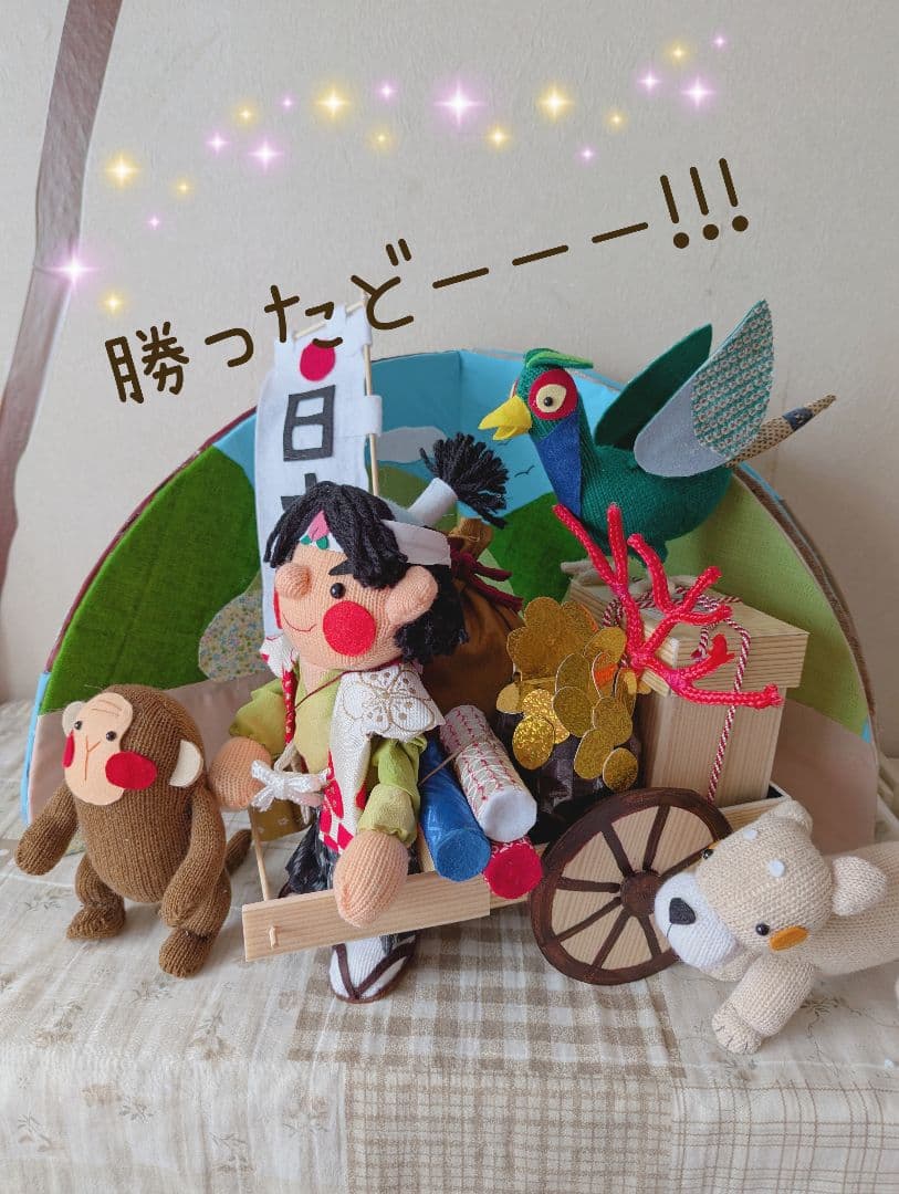 とんとん様オーダー品　桃太郎テーブルシアター　人形劇