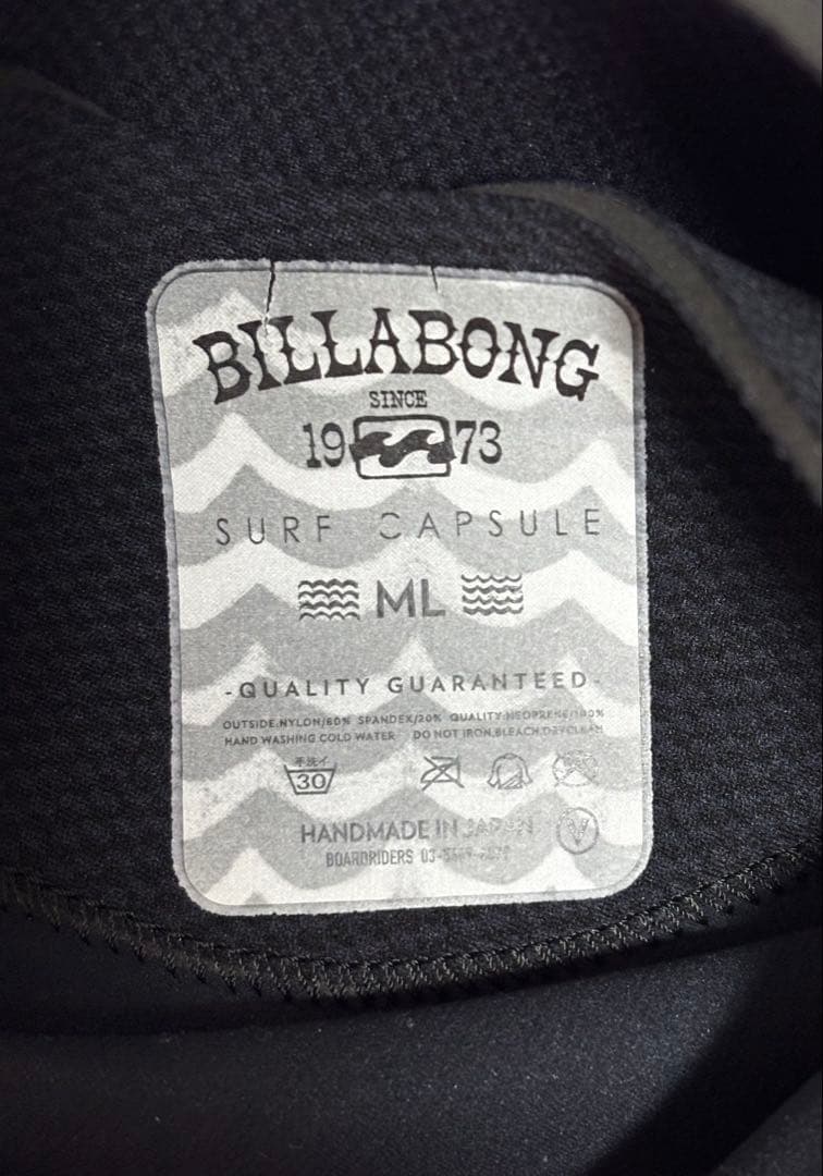 BILLABONG 3mm M/Lサイズ サーフィン用 ウエットスーツ