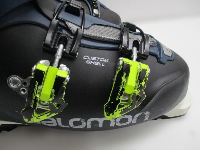 【中古品】Salomon スキーブーツ ネイビー/グリーン　27.5　使用感あり