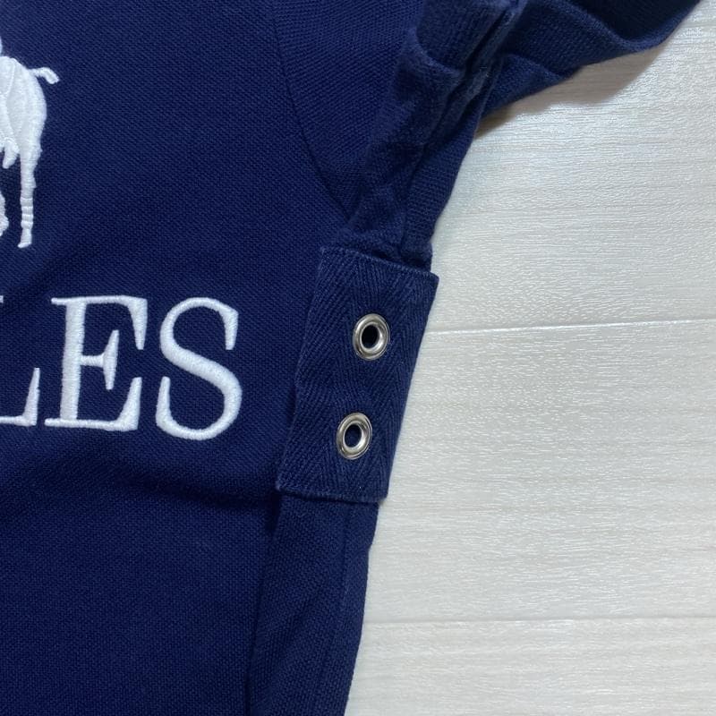 ポロラルフローレン/エンブレム×ロサンゼルス×ビッグポニー刺繍/鹿の子ポロシャツ