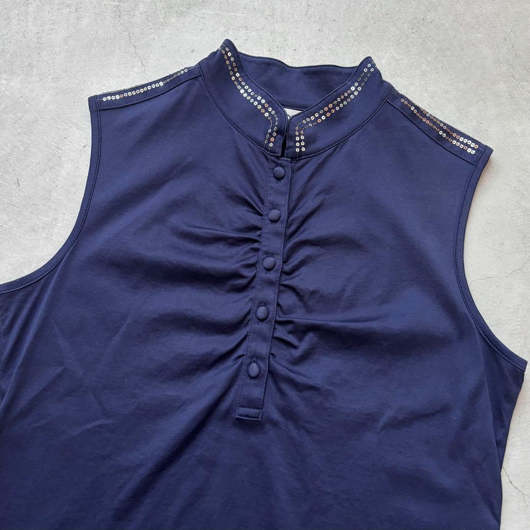 LANVIN SPORT ランバンスポール ノースリーブシャツ スパンコール40