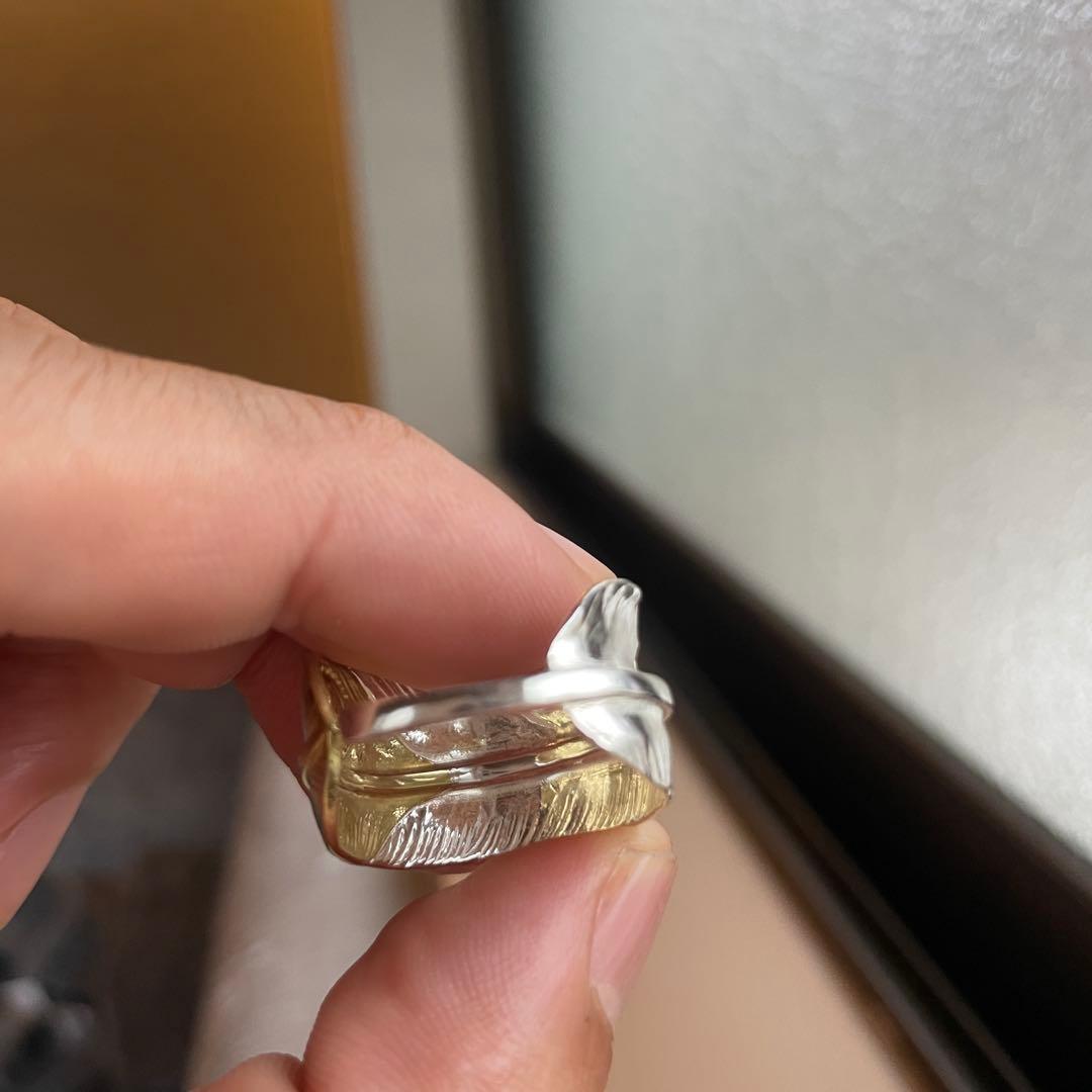 先金 フェザー リング 指輪 アクセサリー ハンドメイド キムタク着
