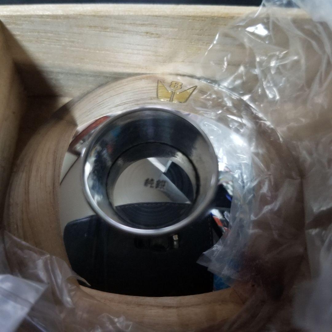 木製箱入り金属カップ2個セット