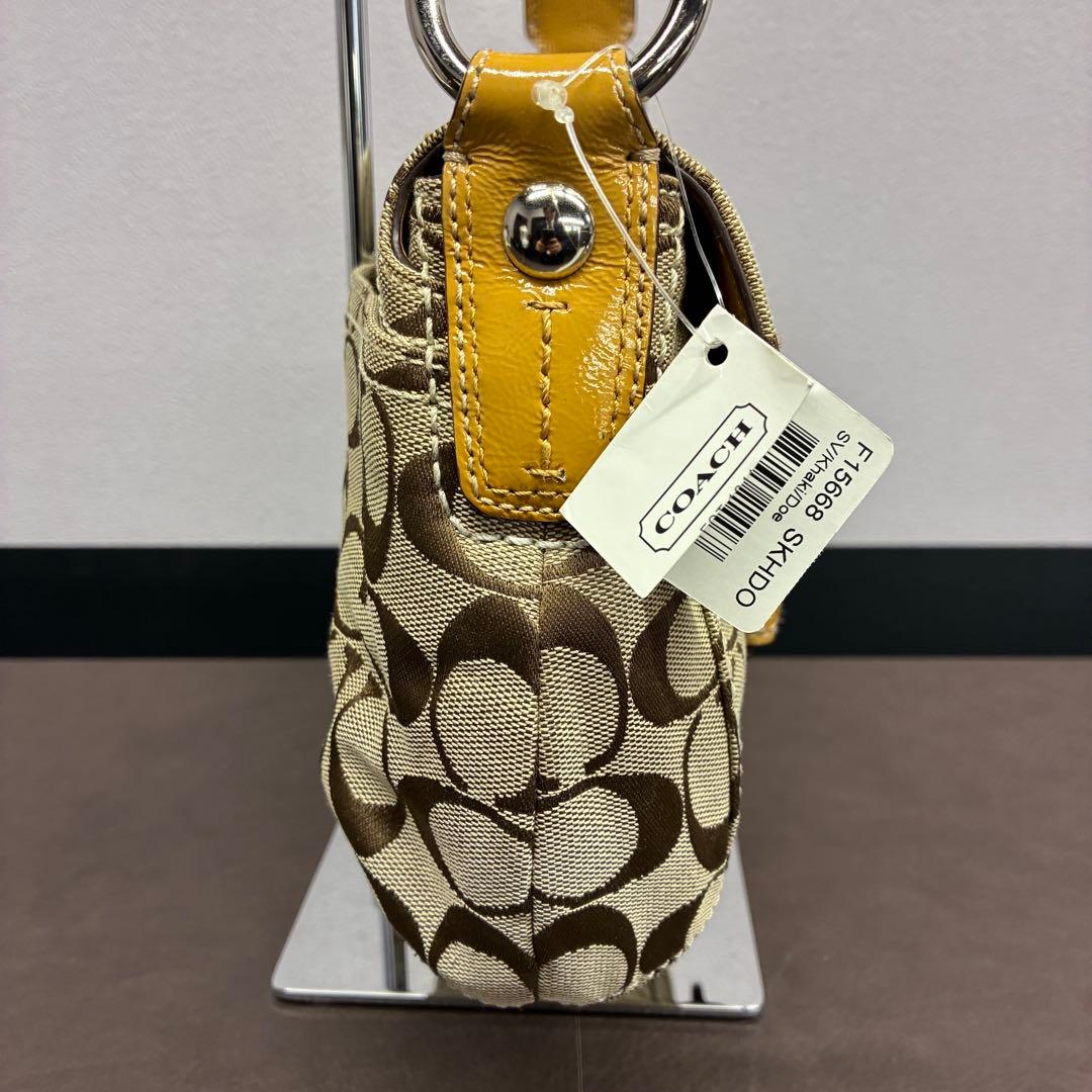 【鑑定済み・タグ付き】COACH シグネチャー F13113 ワンショルダー