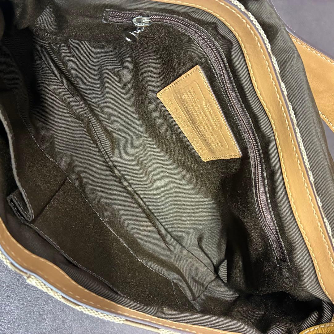 【鑑定済み・タグ付き】COACH シグネチャー F13113 ワンショルダー