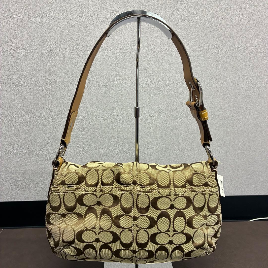 【鑑定済み・タグ付き】COACH シグネチャー F13113 ワンショルダー