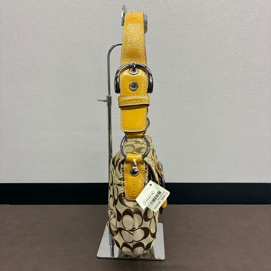 【鑑定済み・タグ付き】COACH シグネチャー F13113 ワンショルダー