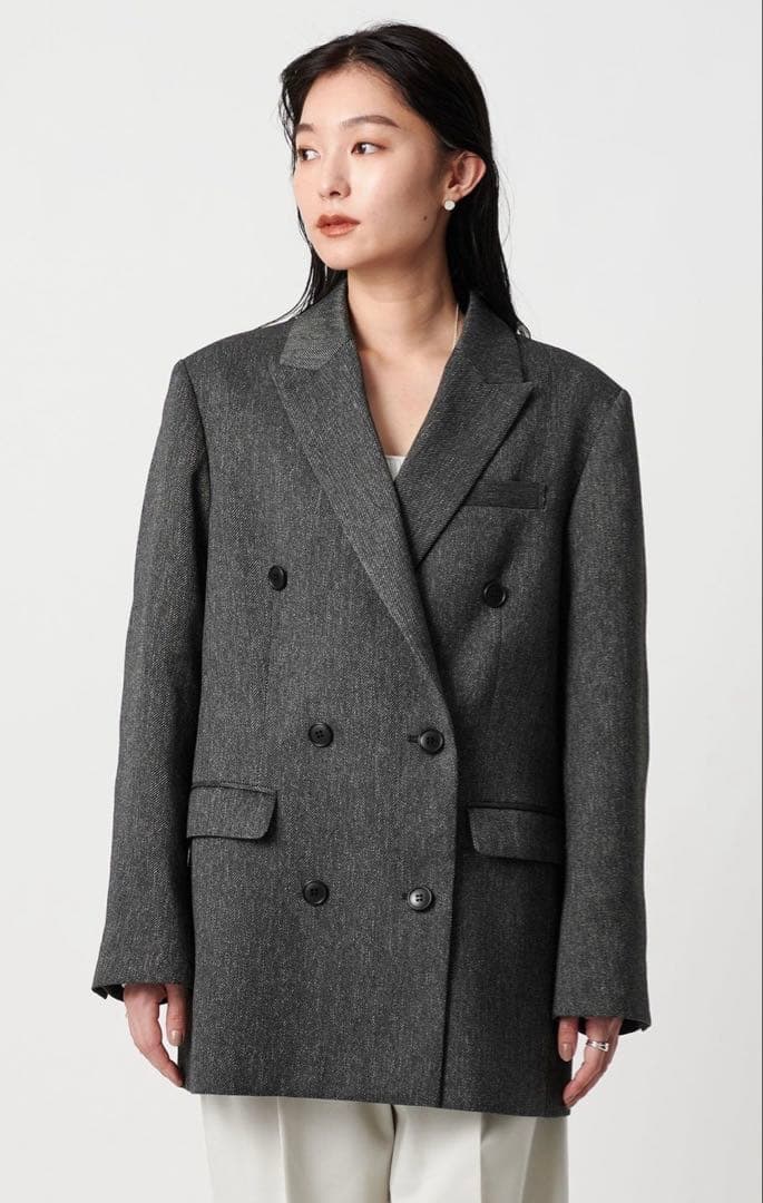 MARW ユナイテッドアローズ オーバー ダブル ジャケット 36 ダークグレー