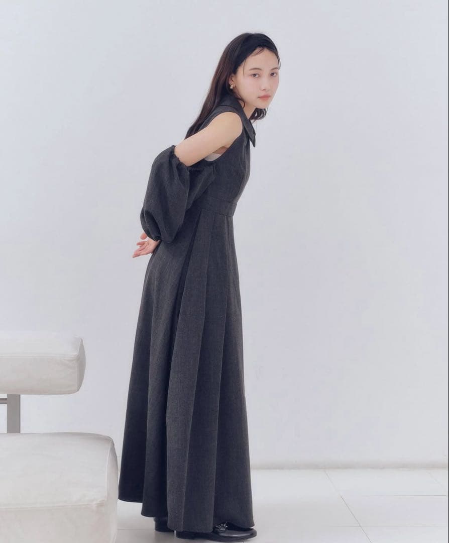 ワンピース andequal collar design puffy onepiece