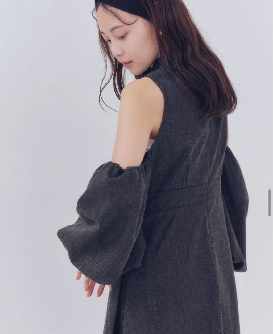 ワンピース andequal collar design puffy onepiece