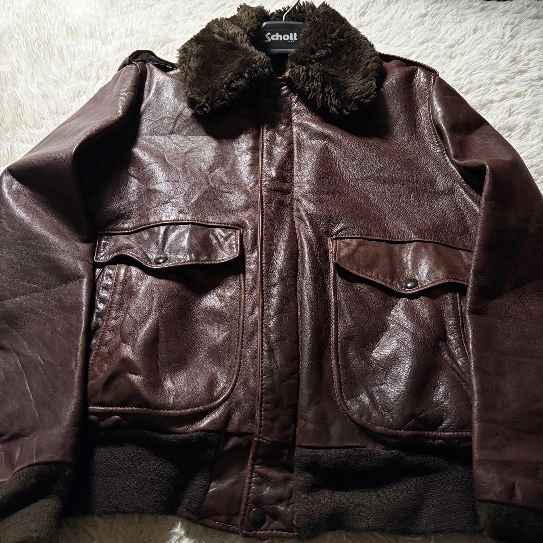 ま*り様 【米国製】schott フライトジャケット　 G-1 襟ボア　ライナー