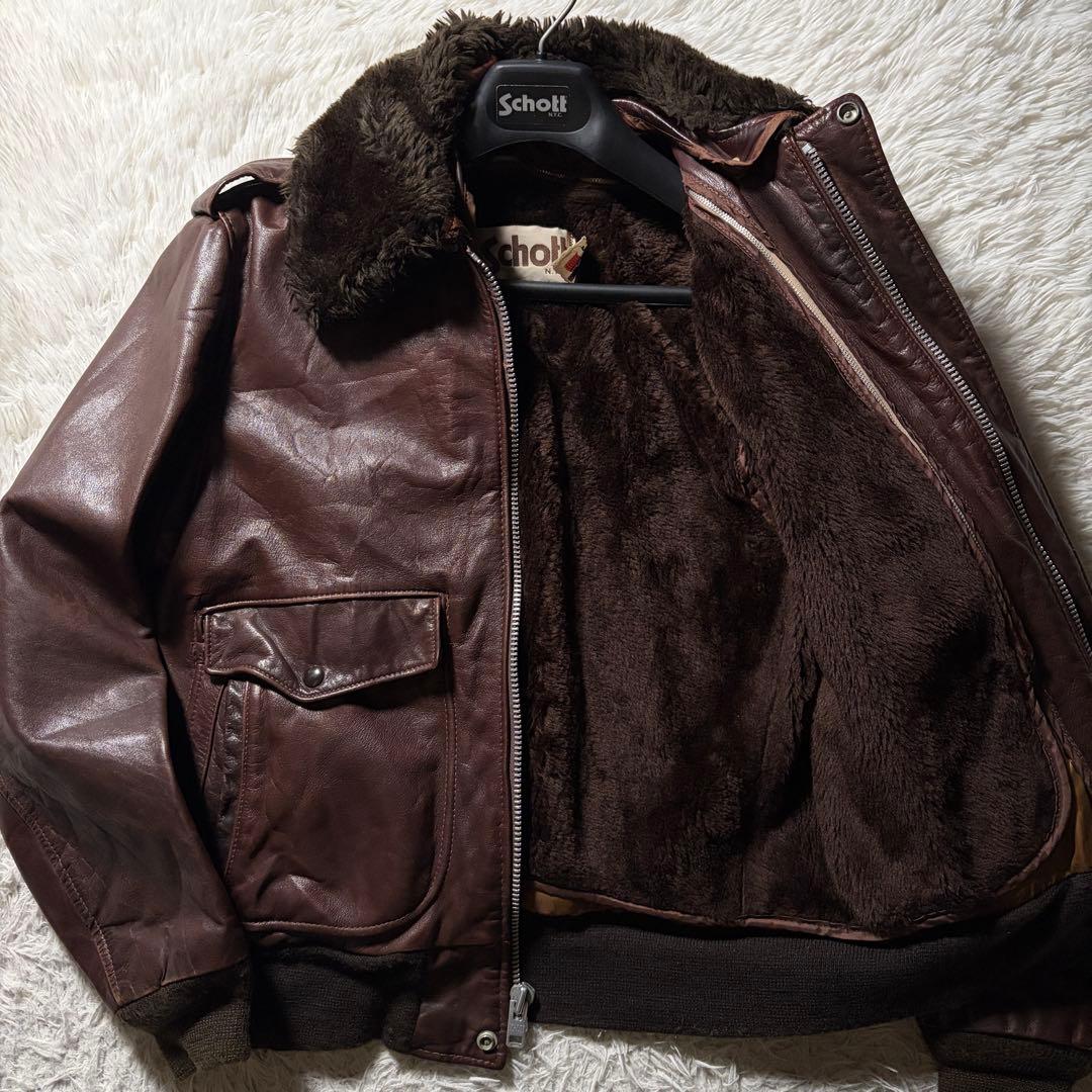 ま*り様 【米国製】schott フライトジャケット　 G-1 襟ボア　ライナー